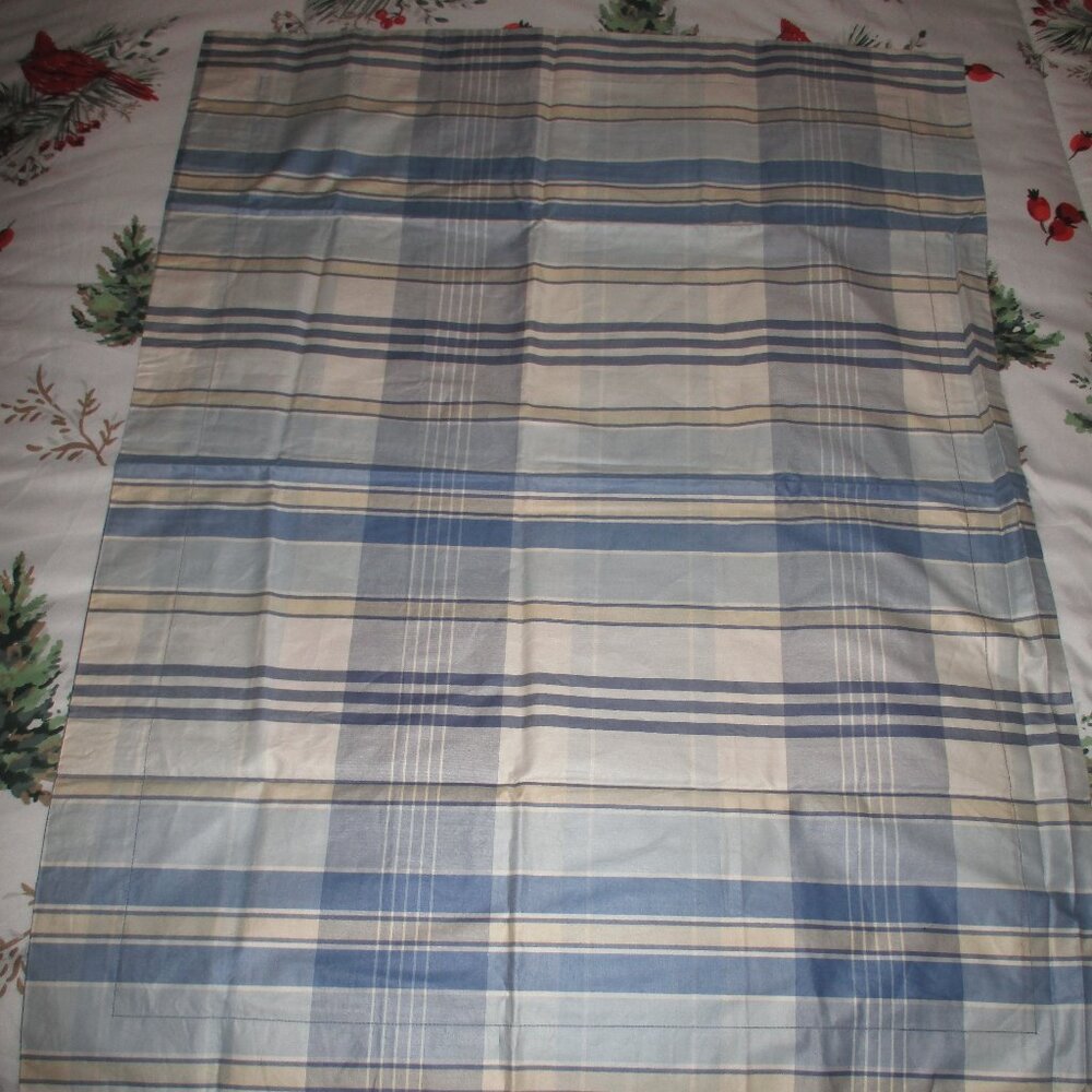 Ralph Lauren One Standard  Blue & Cream Plaid Sham  NWOT
